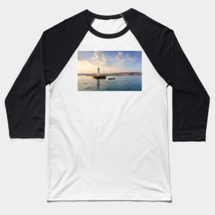 Chalmers Lighthouse Sunset Baseball T-Shirt